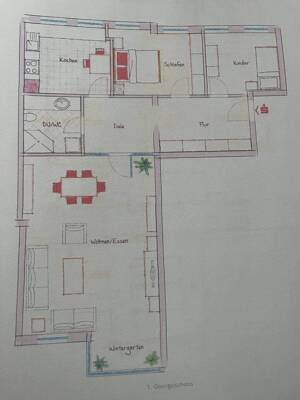Stadtwohnung - 1. Etage -Schweinfurter Innenstadt--94 m² mit Wintergartenerker + Garageneinstellplatz.01.09. oder nach Absprache frei. – 97421 Schweinfurt – Vorschaubild 2