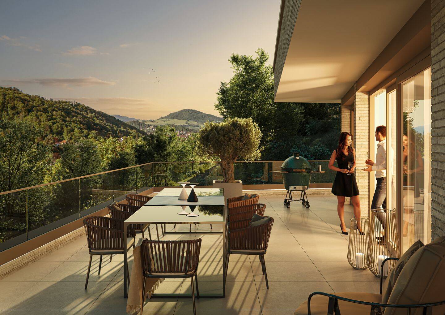 Sonnenuntergänge inklusive - Exklusives Penthouse mit spektakulärer Dachterrasse – Freiburg im Breisgau – Bild 1 von 9