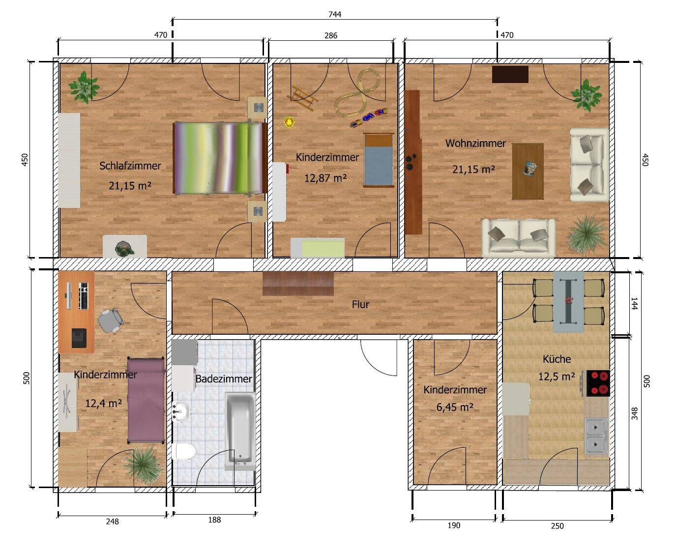 helle 5-Raum Wohnung mit Gartennutzung