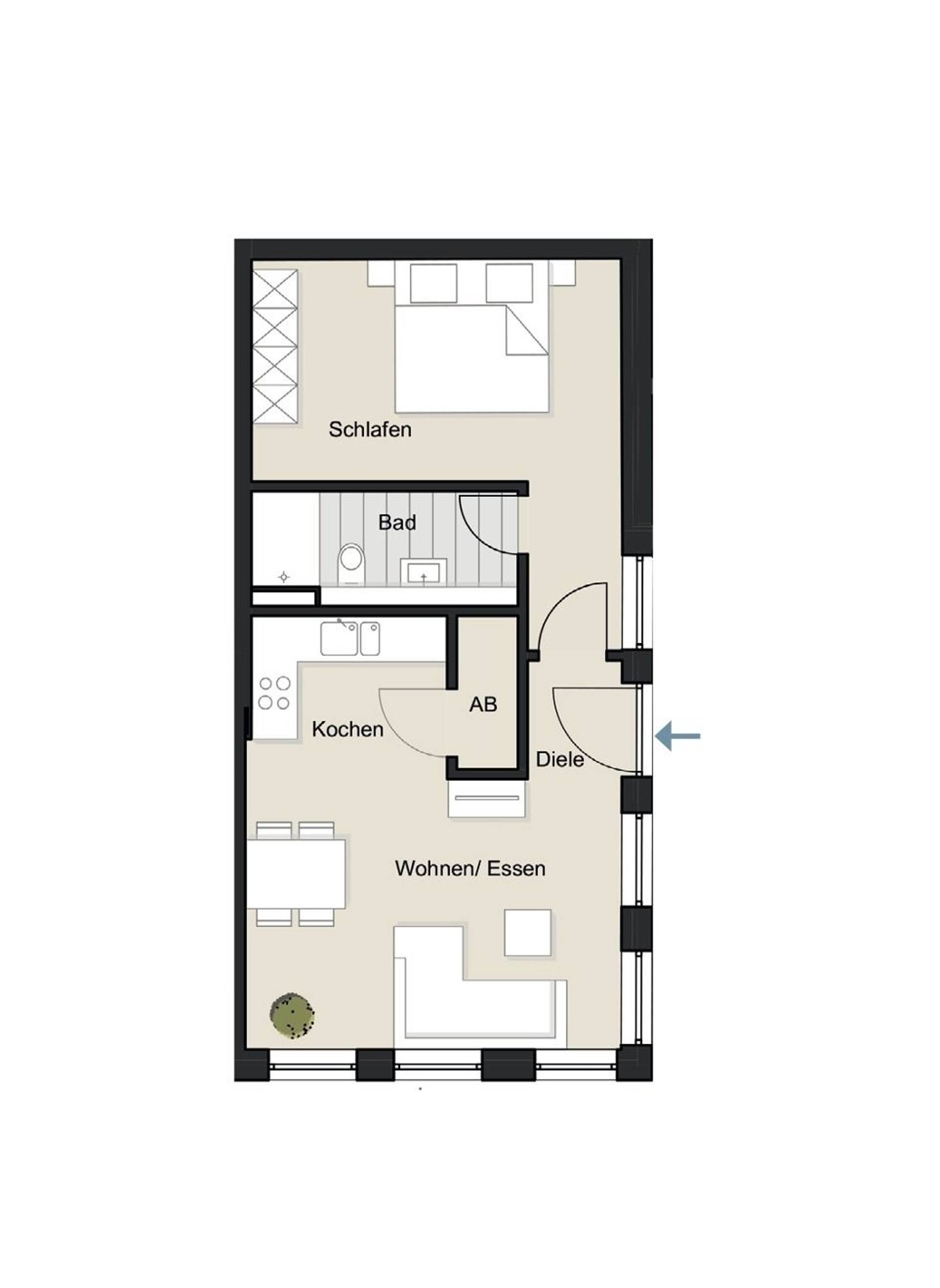 Erdgeschosswohnung in 50676 Köln mit 47,83 m² kaufen
