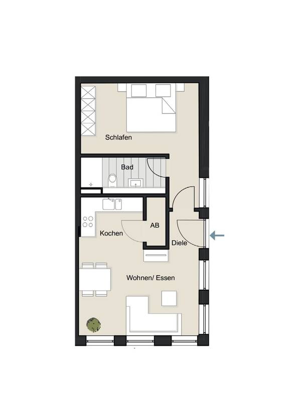 Erdgeschosswohnung in 50676 Köln mit 47,83 m² kaufen