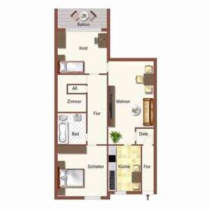 TOP renovierte Wohnung mit neuem Bad und Einbauküche ! – 44319 Dortmund – Vorschaubild 8