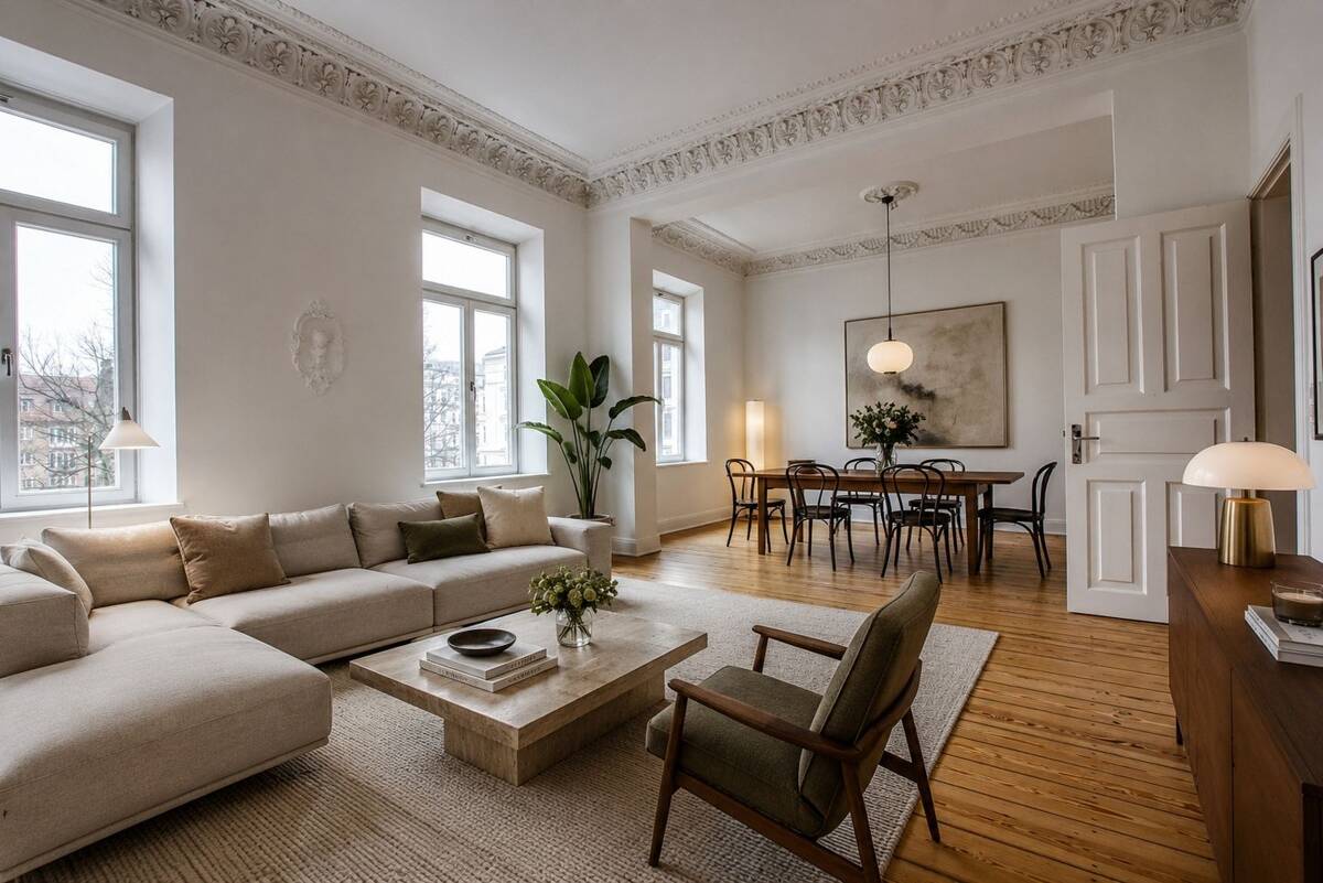 DREAMHOUSE Immobilien: Einzigartige Altbauwohnung für Anspruchsvolle Singles oder Paare – 20099 Hamburg – Bild 1 von 9