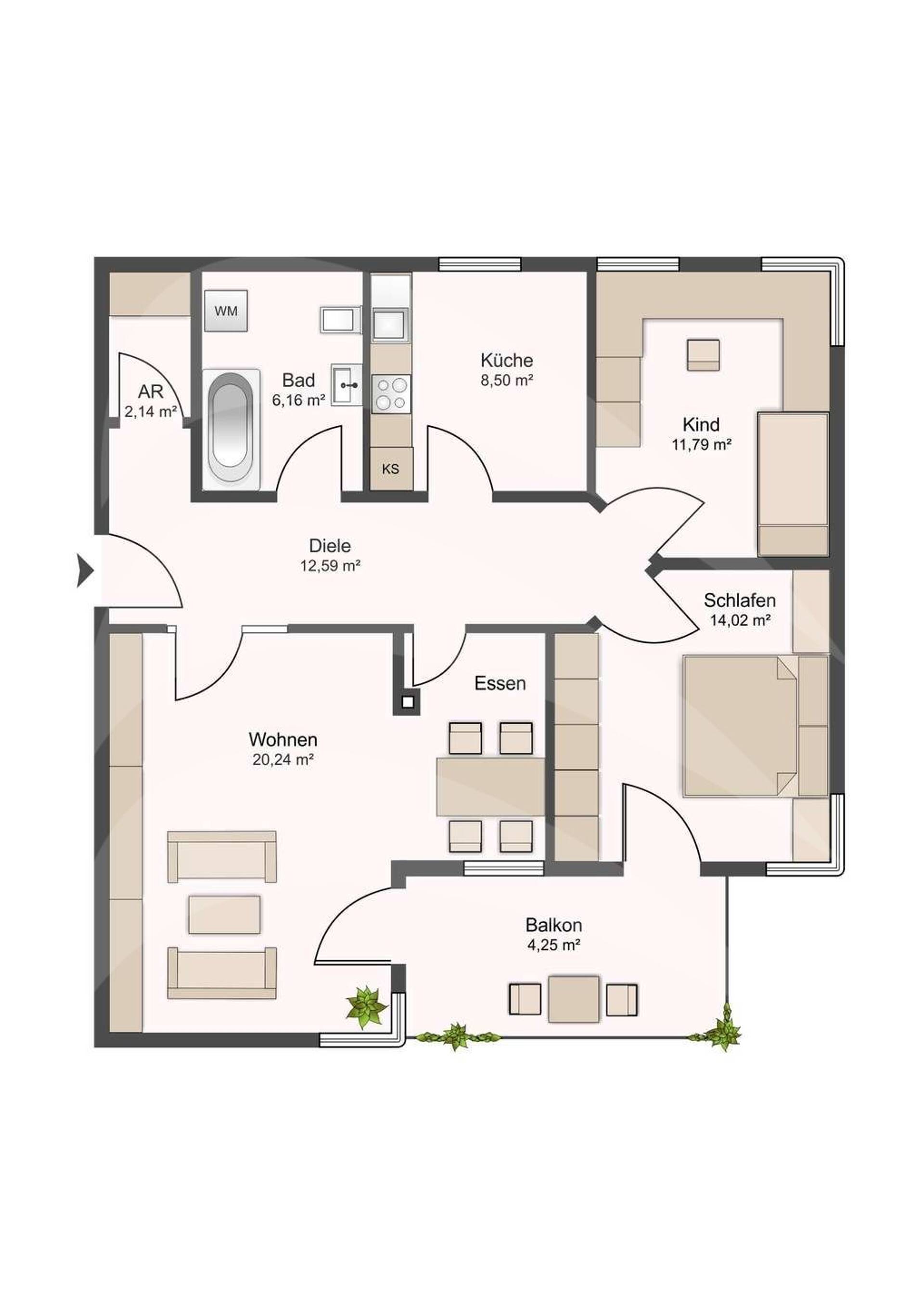 Etagenwohnung in 94034 Passau mit 85,64 m² kaufen