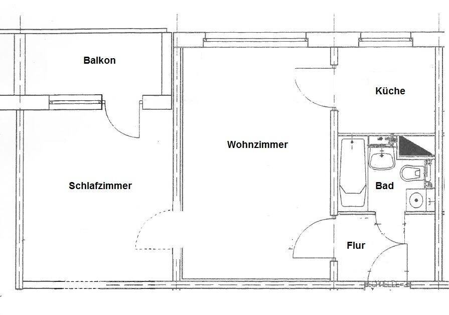 Helle 2-Raum-Wohnung mit Balkon – Chemnitz – Vorschaubild 5