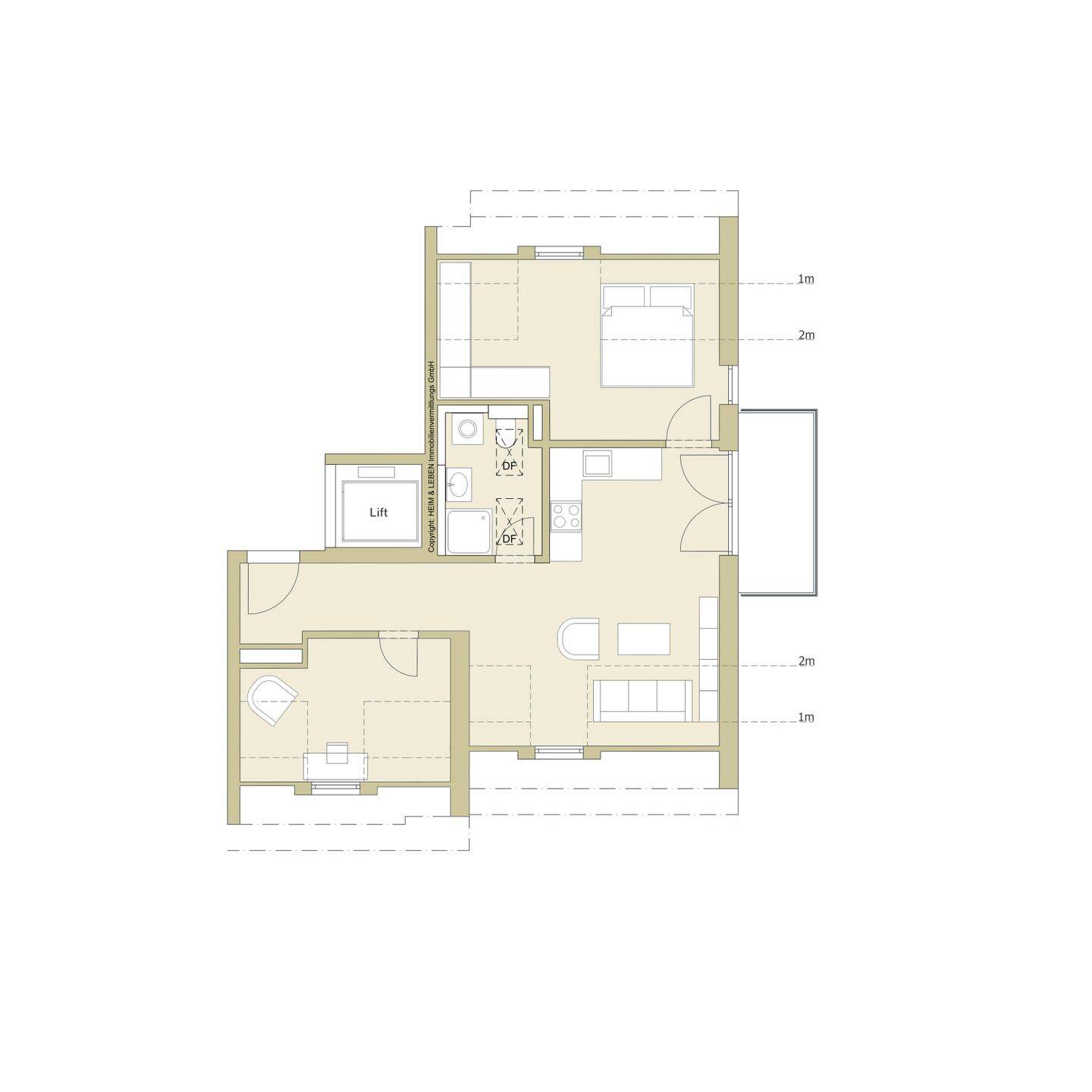 Whg 6 - Wohnensemble "Gipfelglück" - 2,5 Zimmer-Dachgeschosswohnung – München – Vorschaubild 4