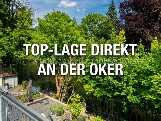 Exklusive lichtdurchflutete Eigentumswohnung an der Oker mit idyllischem Garten