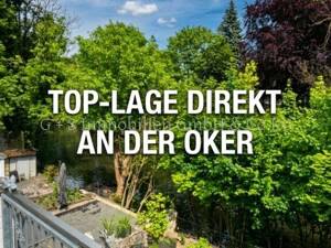 Exklusive lichtdurchflutete Eigentumswohnung an der Oker mit idyllischem Garten