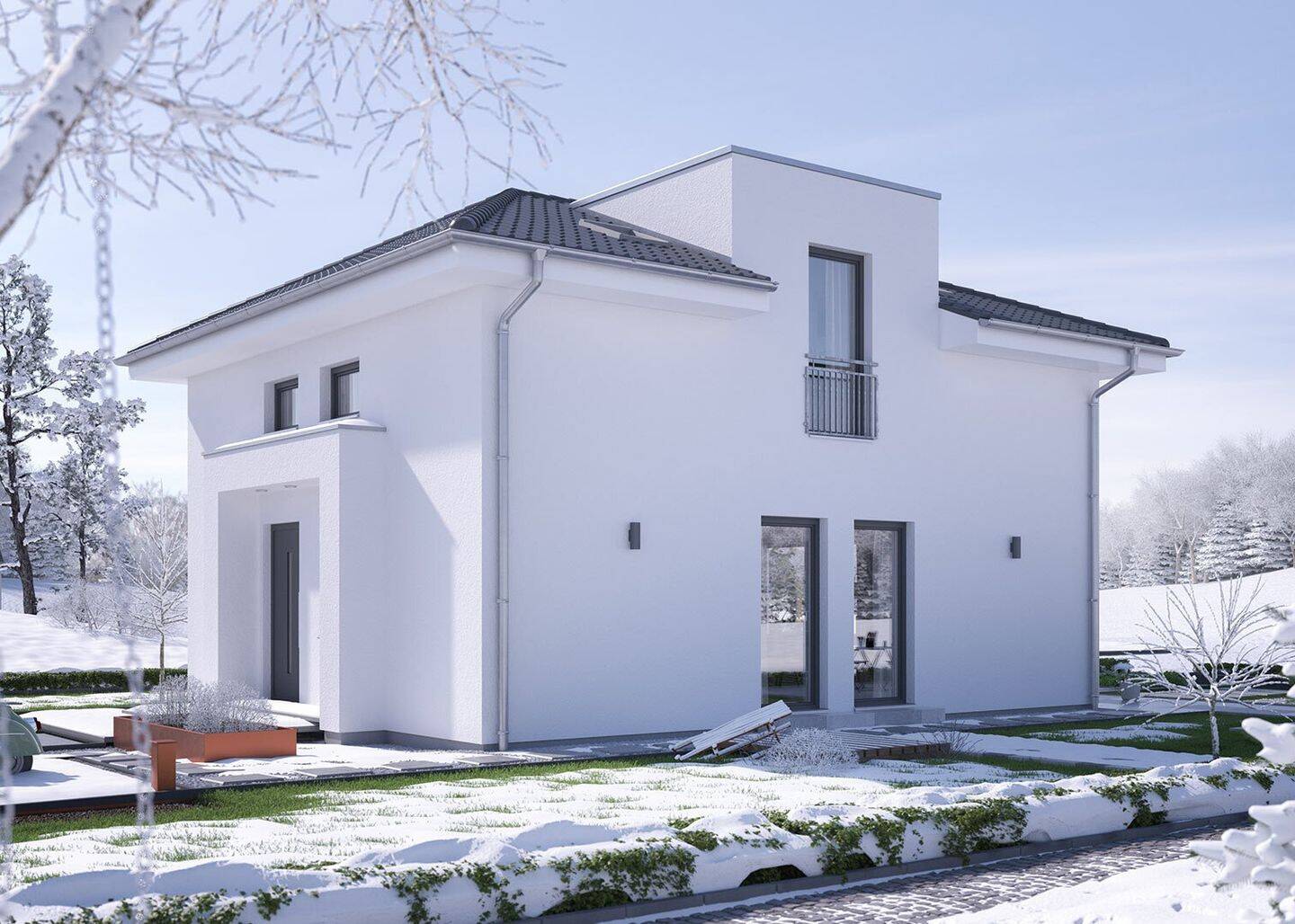 Ausbauhaus+Bodenplatte+Grundstück! Serienmäßig höhere Wände für ein atmosphärisch stimmiges Raumgefühl – Zweibrücken – Vorschaubild 4