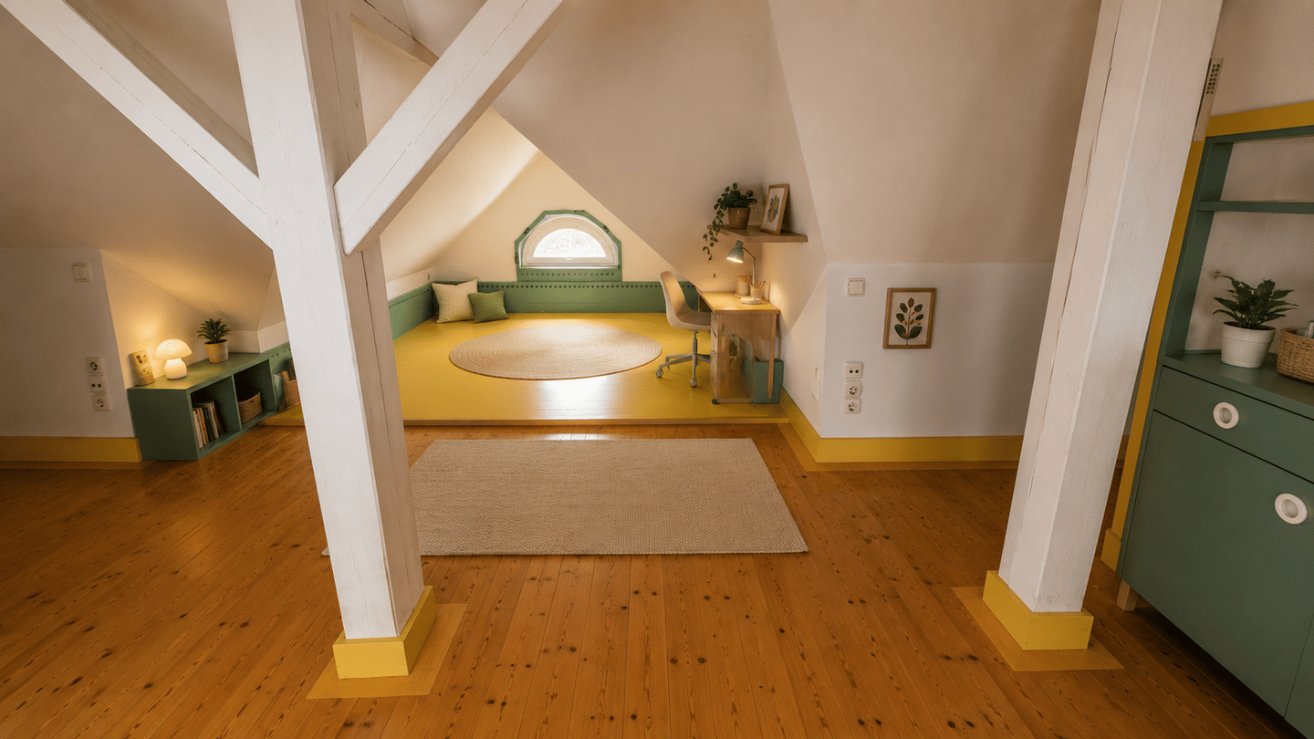 Villa Kunterbunt! 1,5-Zi-DG-Whg. 40 qm, 3.OG ohne Aufzug in einem kleinen denkmalgeschützen Anwesen – Nürnberg – Vorschaubild 4