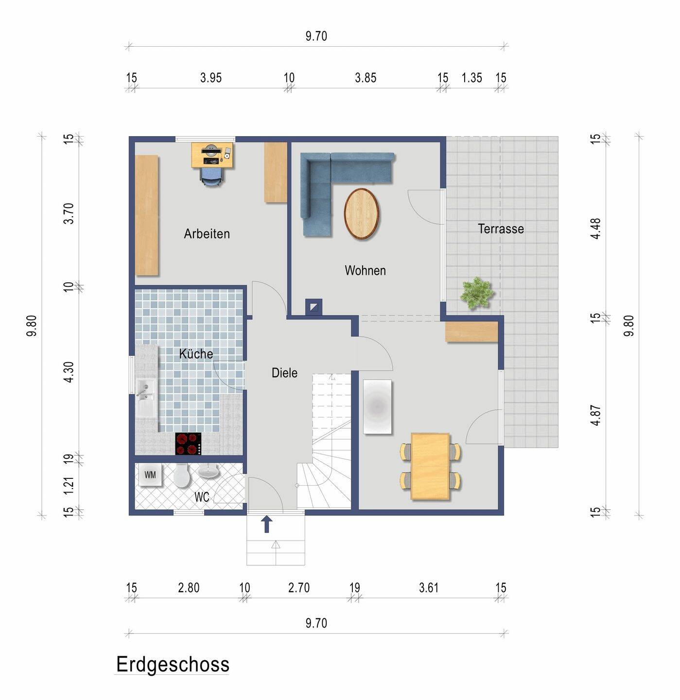 Freistehendes Einfamilienhaus mit Garten – Hoppegarten – Vorschaubild 7