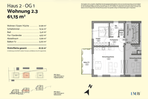 Exklusive 2 Zimmer, Neubau ETW in Würzburg, 61,15 qm, provisionsfrei – 97076 Würzburg – Vorschaubild 5