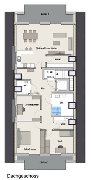 Neubau von 6 Eigentumswohnungen (Wohnung 1) – 59075 Hamm – Vorschaubild 8