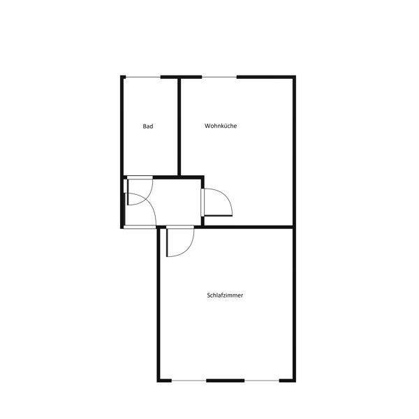 Ideal für Alleinstehende und Rentner - renovierte 1-Zimmer-Wohnung im Erdgeschoss – Augsburg – Bild 1 von 6