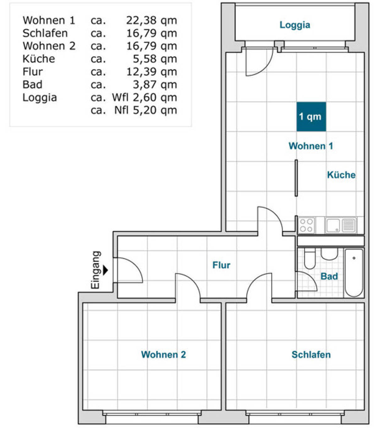 Das Glück hat ein Zuhause: großzügige 3-Zimmer-Wohnung – 1239 Dresden – Bild 1 von 9