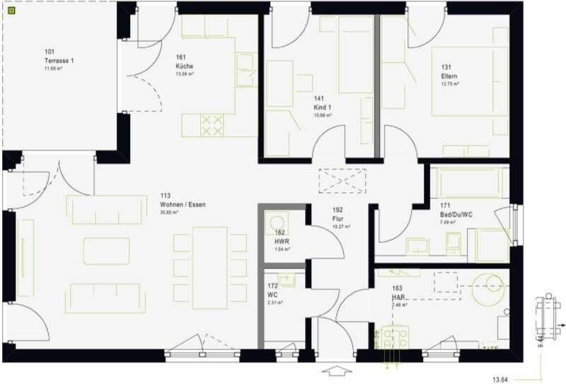 Ruhig gelegen - barrierefreier Neubau mit Grundstück – Wittenberg – Vorschaubild 3