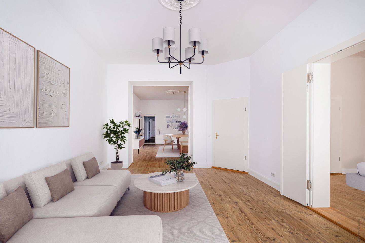 Geschmackvolle Altbauwohnung im nicht einsehbaren Hochparterre in zentraler, ruhiger Lage im beliebten Dichterviertel von Berlin-Mitte – Berlin – Vorschaubild 2