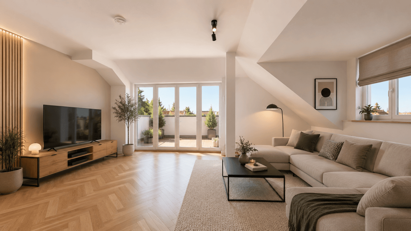Vermietete Dachgeschosswohnung mit Loggia in denkmalgeschütztem Altbau in Leipzig – Leipzig – Vorschaubild 5