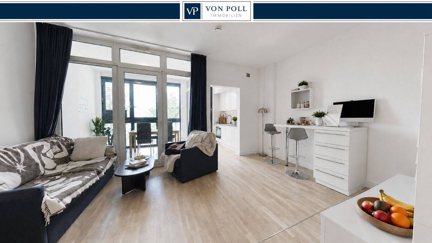 Voll möblierte, moderne 1,5-Zimmer-Wohnung mit Wintergarten in Bogenhausen