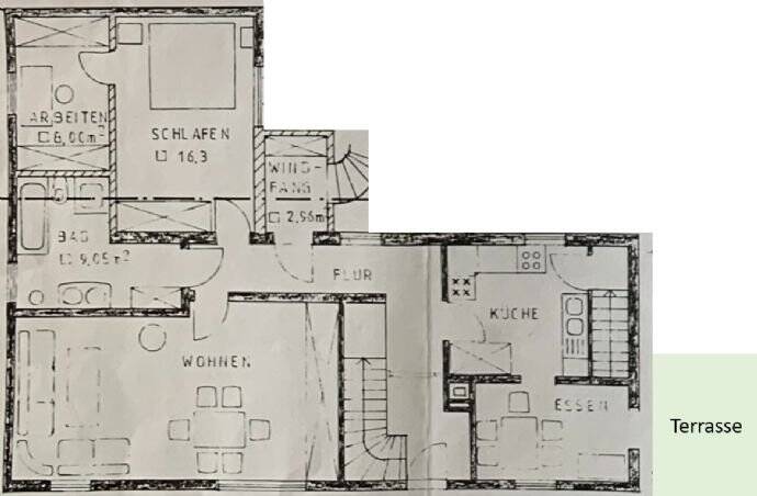 Wunderschöne Terrassen-Wohnung*** Einbauküche*** – Burgbernheim – Vorschaubild 9