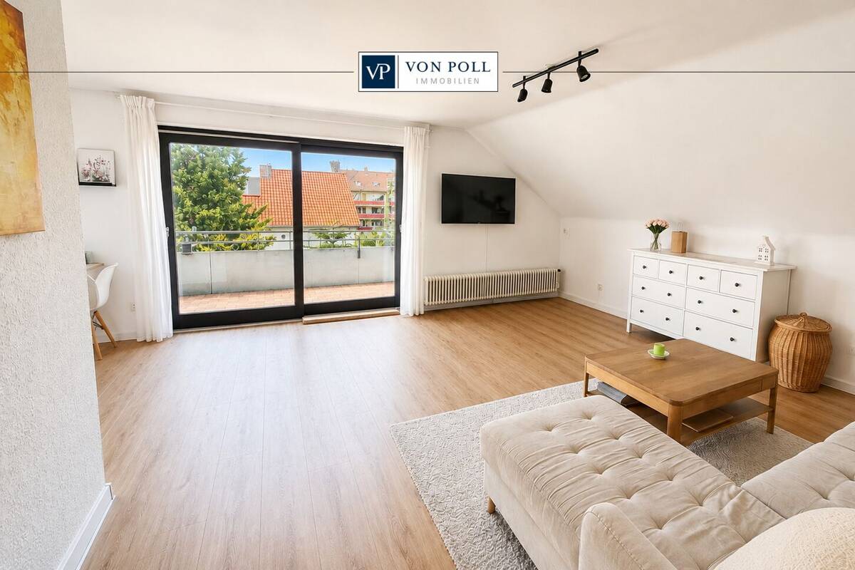Helle Dachgeschosswohnung mit 2 Balkonen - kurzfristig bezugsfrei in ruhiger Lage – 68259 Mannheim – Bild 1 von 9