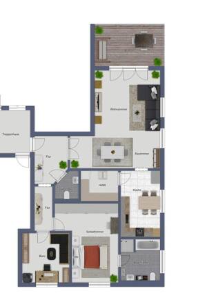 Moderne 3-Zimmer-Wohnung mit Dachterrasse in begehrter Lage von Oldenburg-Bloherfelde zu verkaufen! – 26129 Oldenburg – Vorschaubild 2