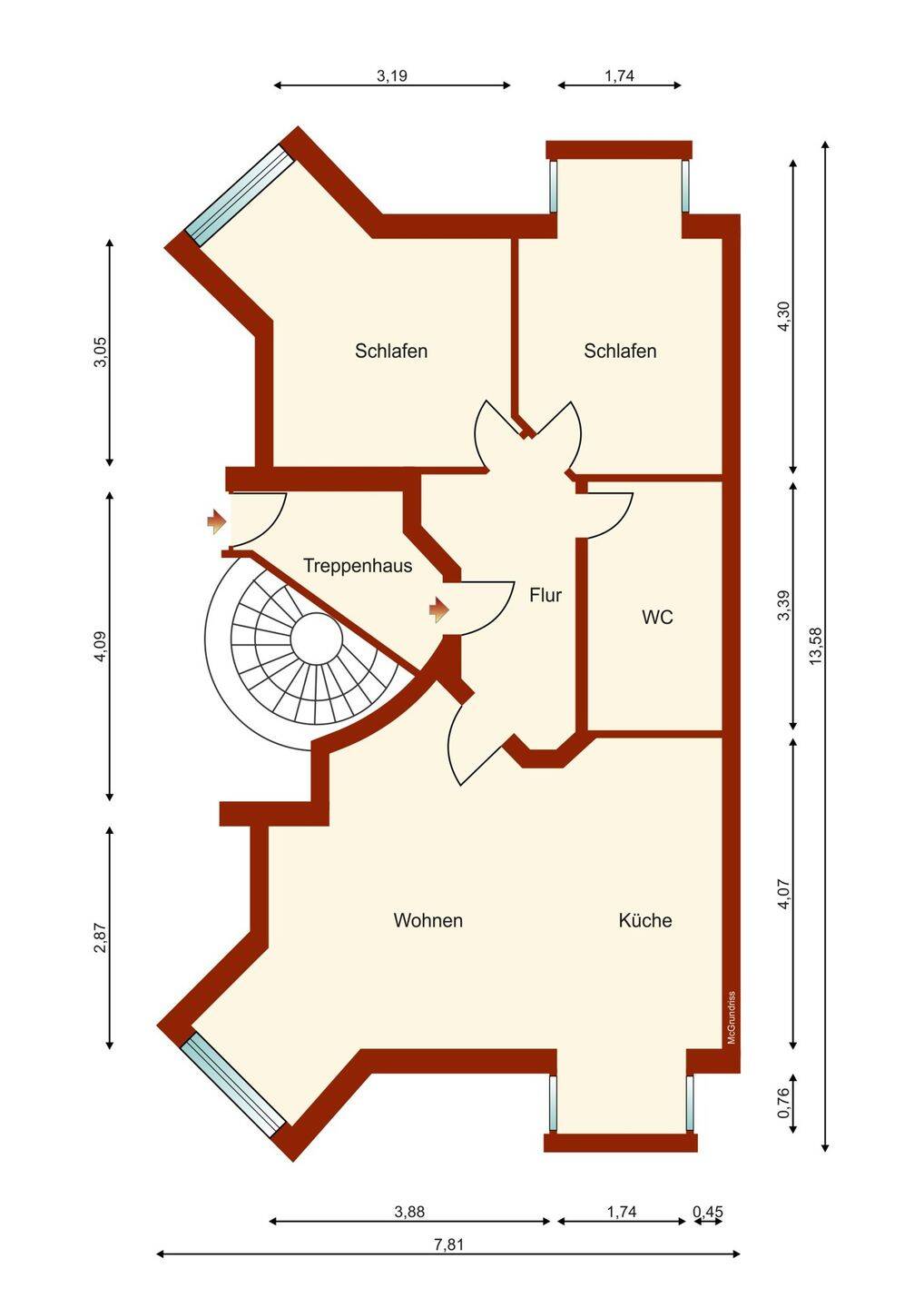 3-Zimmer-Eigentumswohnung mit 2 Terrassen - attraktive Lage zwischen Havel und Groß Glienicker See – Berlin – Vorschaubild 7