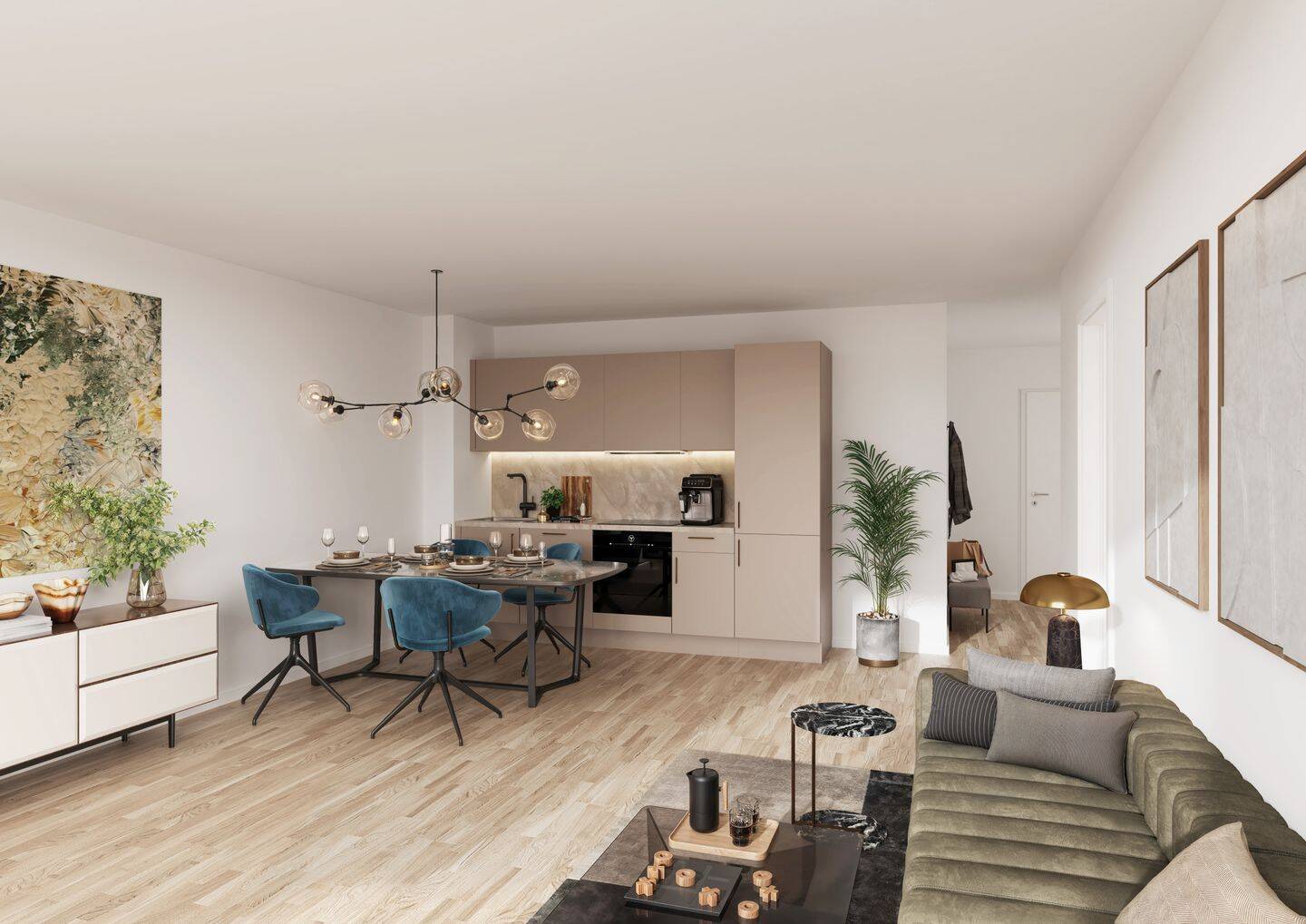 Ideal für Familien: Exklusive 3-Zimmer-Wohnung mit 2 Balkonen – Augsburg – Vorschaubild 2