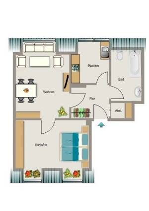 Kleine 2-Zimmer-Wohnung in Essen Frohnhausen für Sie! – 45144 Essen – Vorschaubild 2