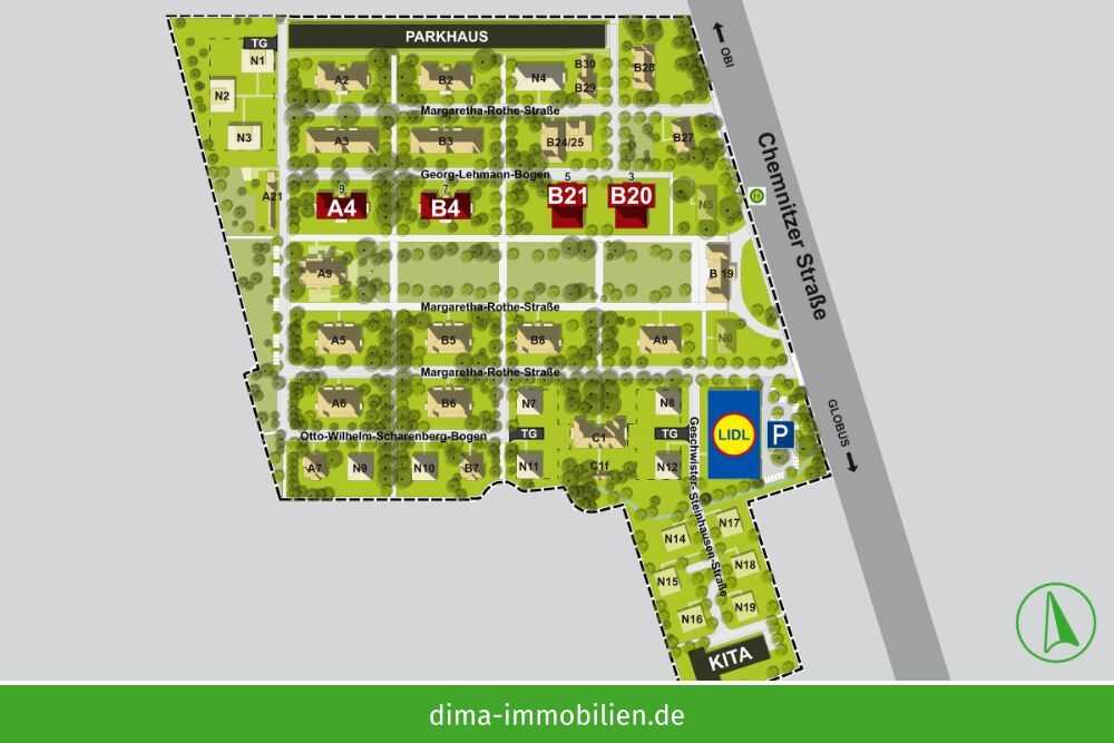 ERSTBEZUG Parkstadt Leipzig | Loggia, Vollbad, Gäste-WC, Parkett, Fußbodenheizung, Stellplatz, Lift – Leipzig – Vorschaubild 3