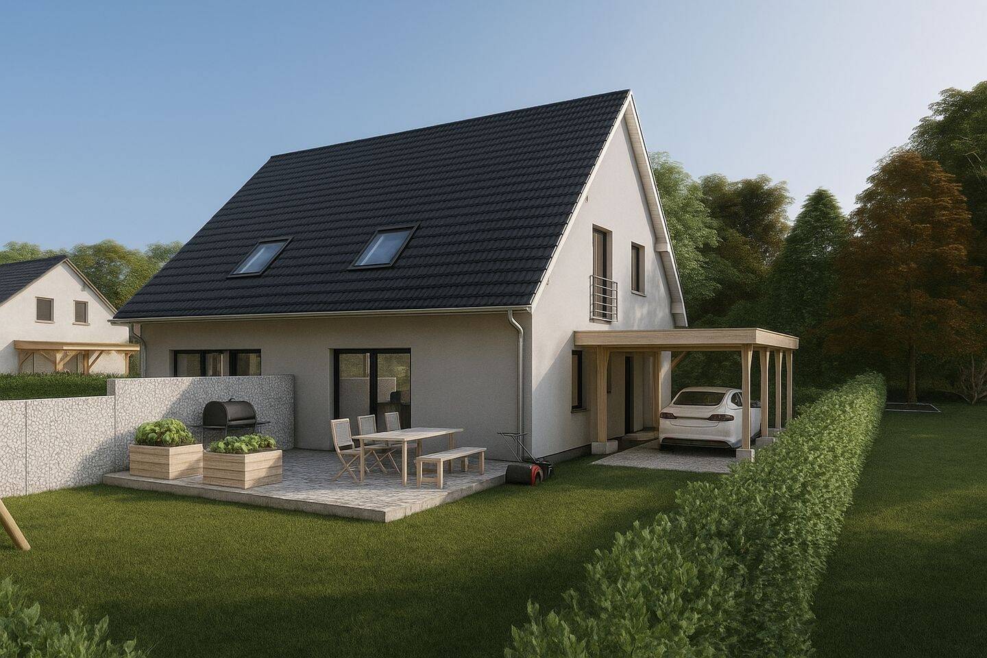 Selb - einzugsfertiges KfW-40-QNG Doppelhaus mit Dachstudio – Selb – Vorschaubild 2