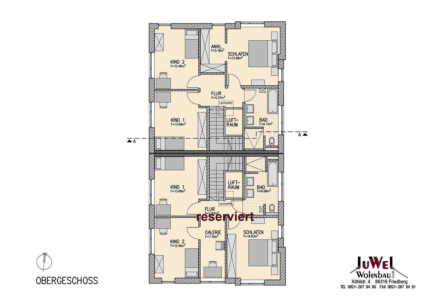 EH55-*NEUBAU* Familienfreundliche Doppelhaushälfte in ruhiger Lage von A.-Hochzoll-Süd! – Augsburg – Vorschaubild 7