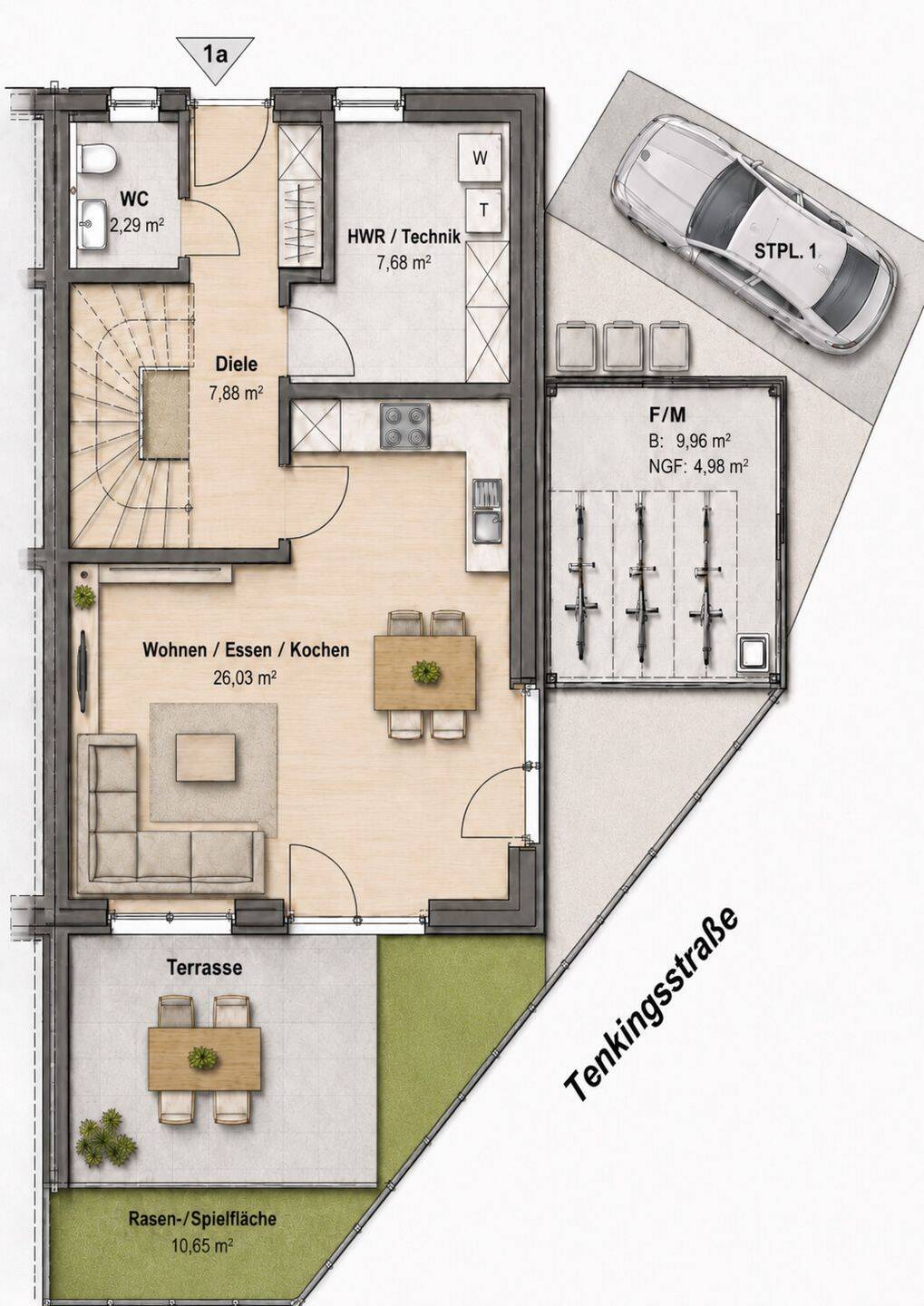 Neubau DHH in Bocholt zu vermieten – Bocholt – Vorschaubild 2