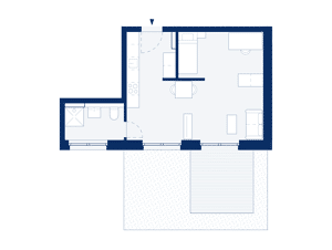 1-Zimmer-Apartment mit Terrasse zur Eingangsseite (B07) – 53129 Bonn – Vorschaubild 3