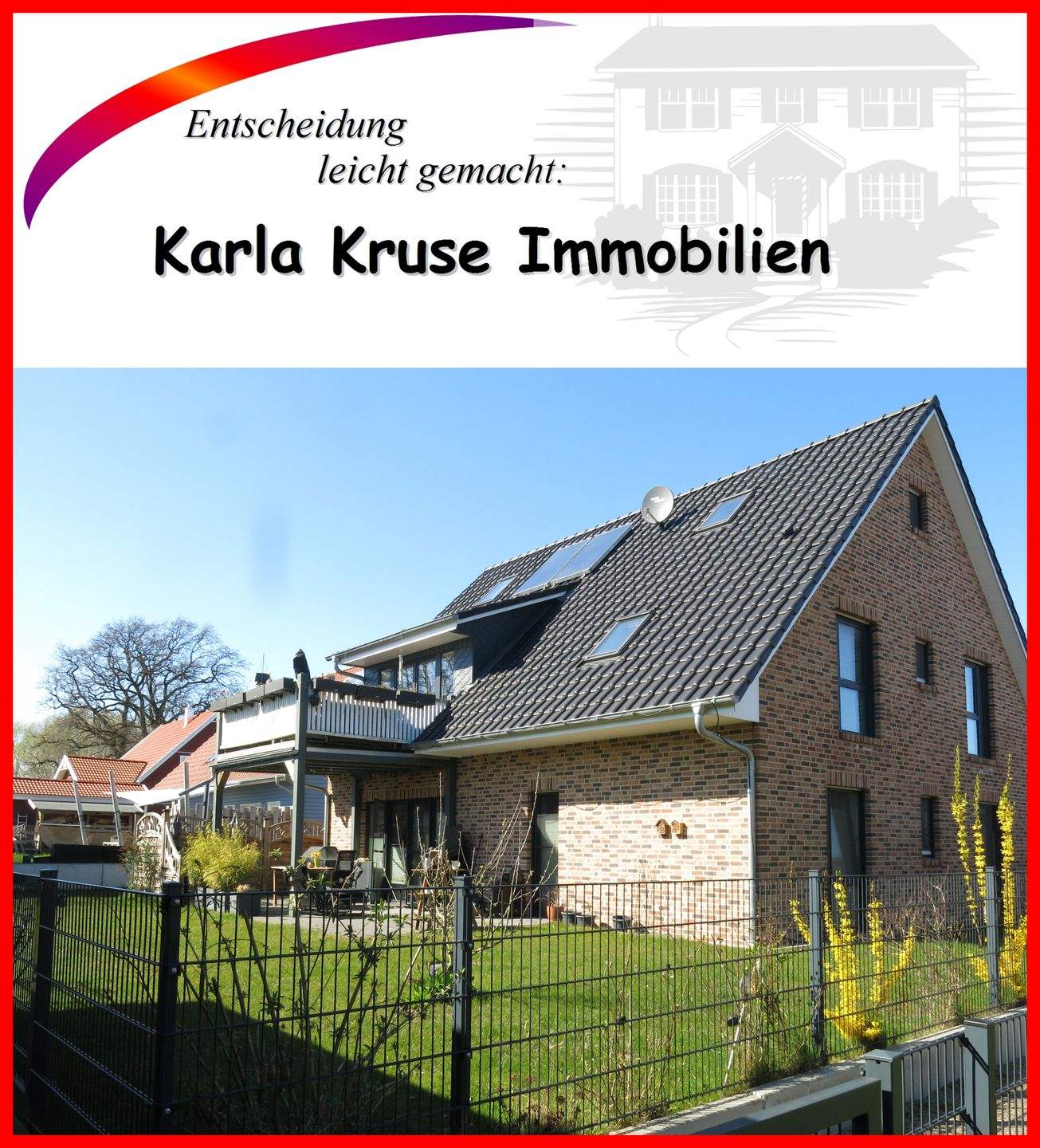 Offene Besichtigung Samstag, 13.6. v.14-15.00! Für clevere Kapitalanleger! Energieeff.Neubau, 2 vermietete ETW`s, 3 Pkw-Stellpl. in Lübeck-Oberbüssau – Lübeck – Bild 1 von 8