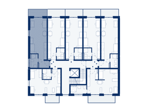 1-Zimmer-Apartment mit Balkon zur Parkseite (B16) – 53129 Bonn – Vorschaubild 5