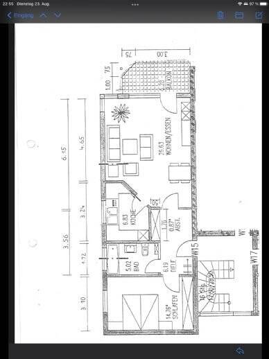 Whg. in der 1. Etage mit Balkon – Siegen – Vorschaubild 3