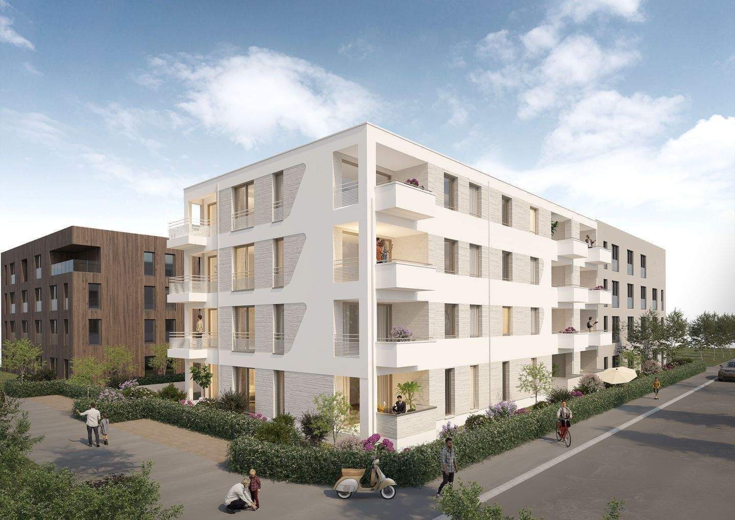 Vierzimmerwohnung im Erdgeschoss mit Garten