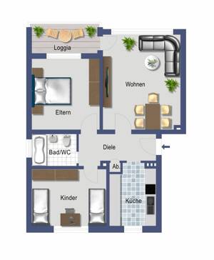 BN-Lessenich. 3 Zi.-Wohnung - Kapitalanlage am Alten Bach - provisionsfrei – 53123 Bonn – Vorschaubild 2