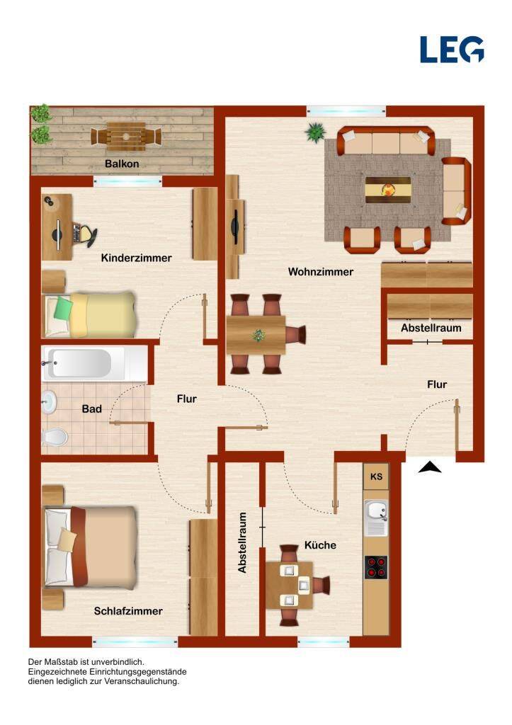 Geräumige 3 Zimmer im Hammer Westen ! – Hamm – Vorschaubild 2