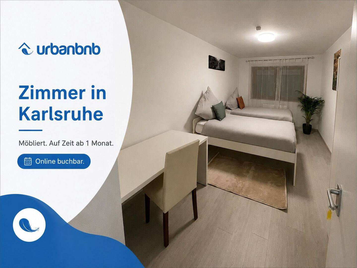 Zimmer mieten Karlsruhe - Wohnen auf Zeit ab 1 Monat