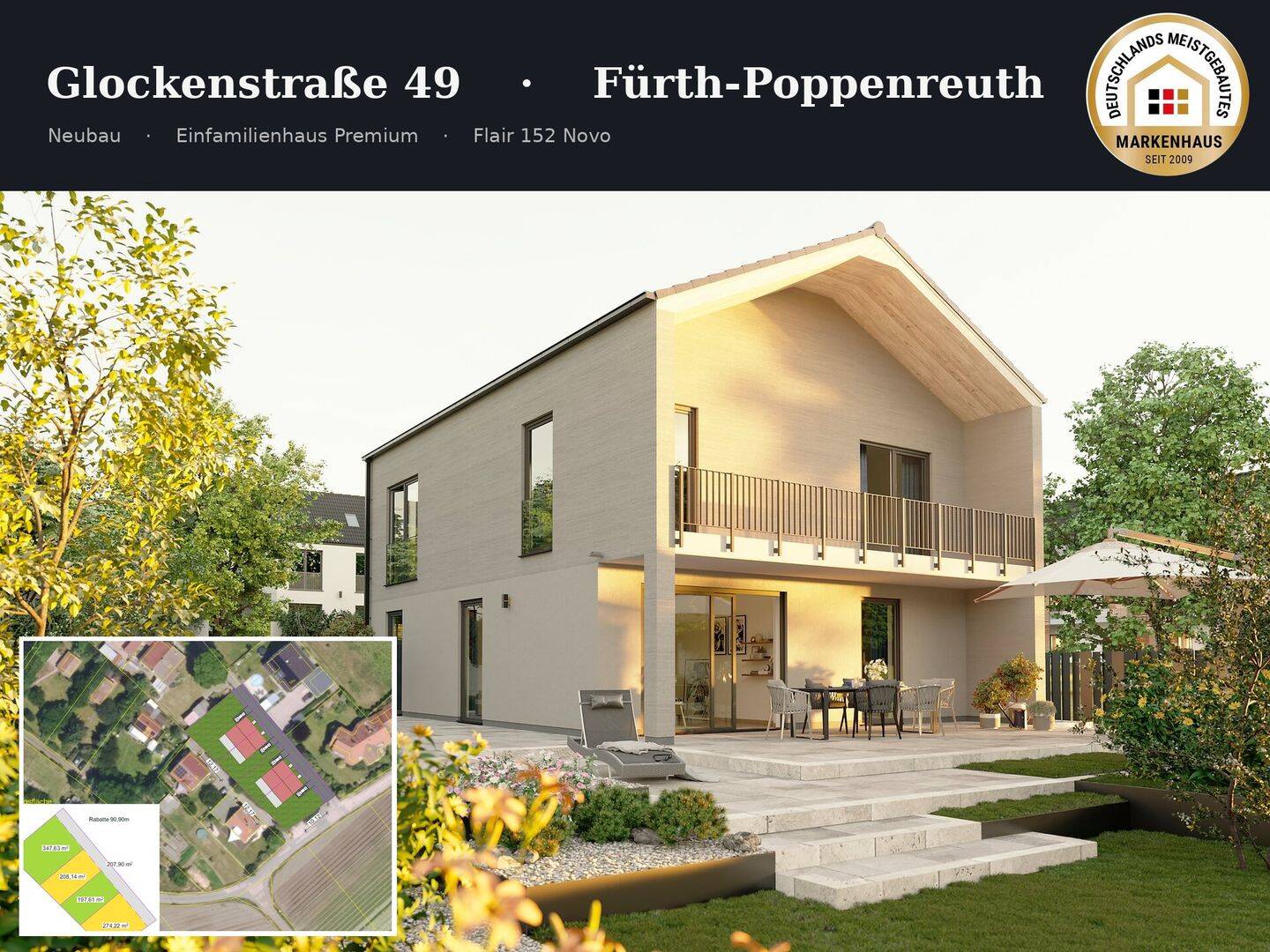 Fürth: Neubau Einfamilienhaus Premium | Komplettpreis inkl. Grundstück & Baunebenkosten – Fürth – Bild 1 von 8