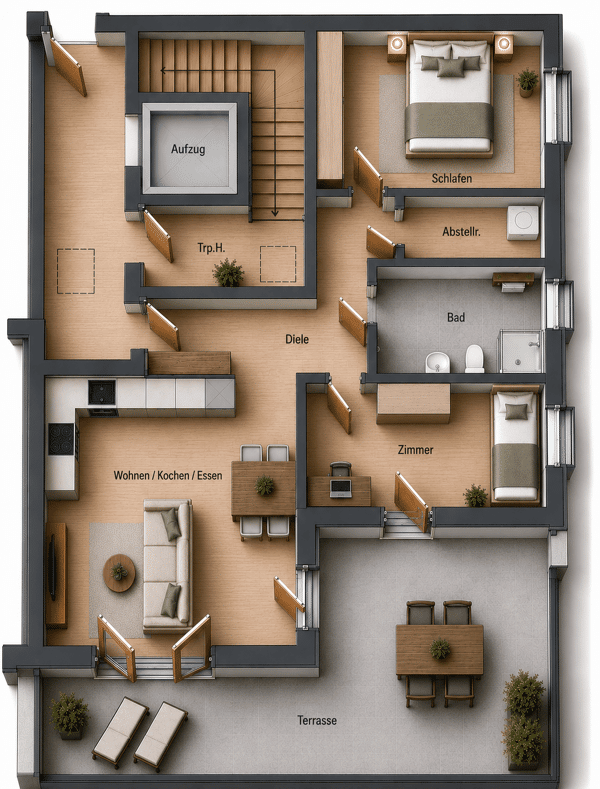 Terrassenwohnung in 35418 Buseck mit 100,54 m² kaufen