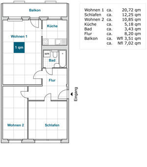 Schöne 3-Zimmerwohnung mit Balkon und Aufzug! – 1239 Dresden – Vorschaubild 2
