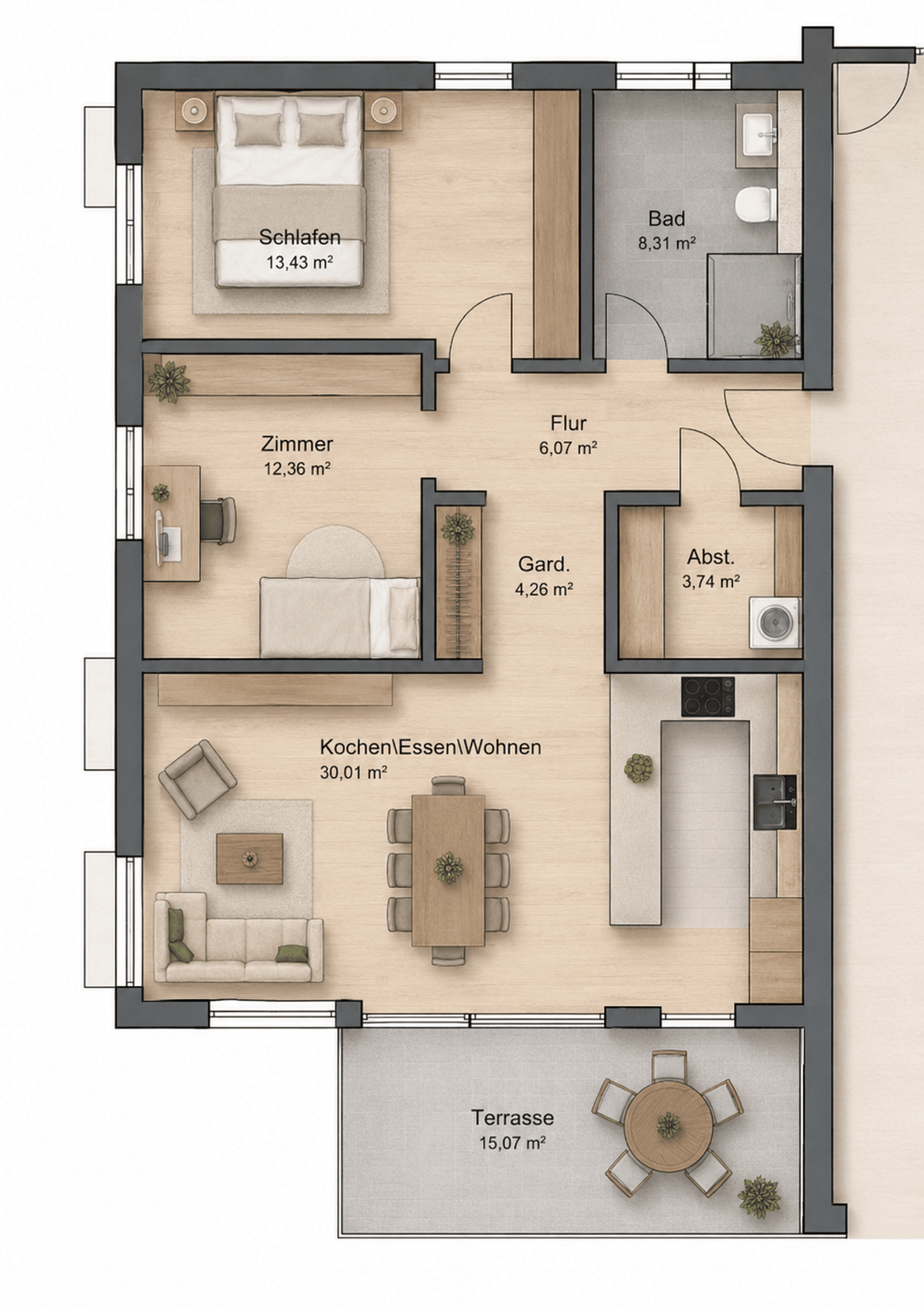 Erdgeschosswohnung in 76646 Bruchsal mit 85 m² kaufen
