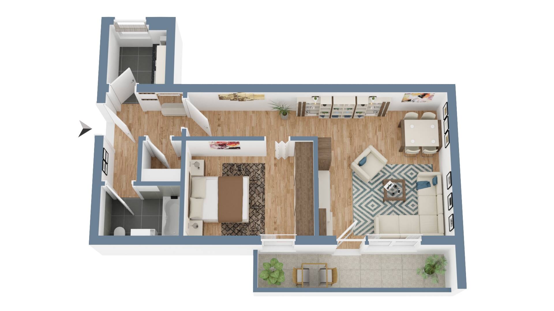 Fernblick-Wohnung nach Süden – Erlangen – Vorschaubild 2