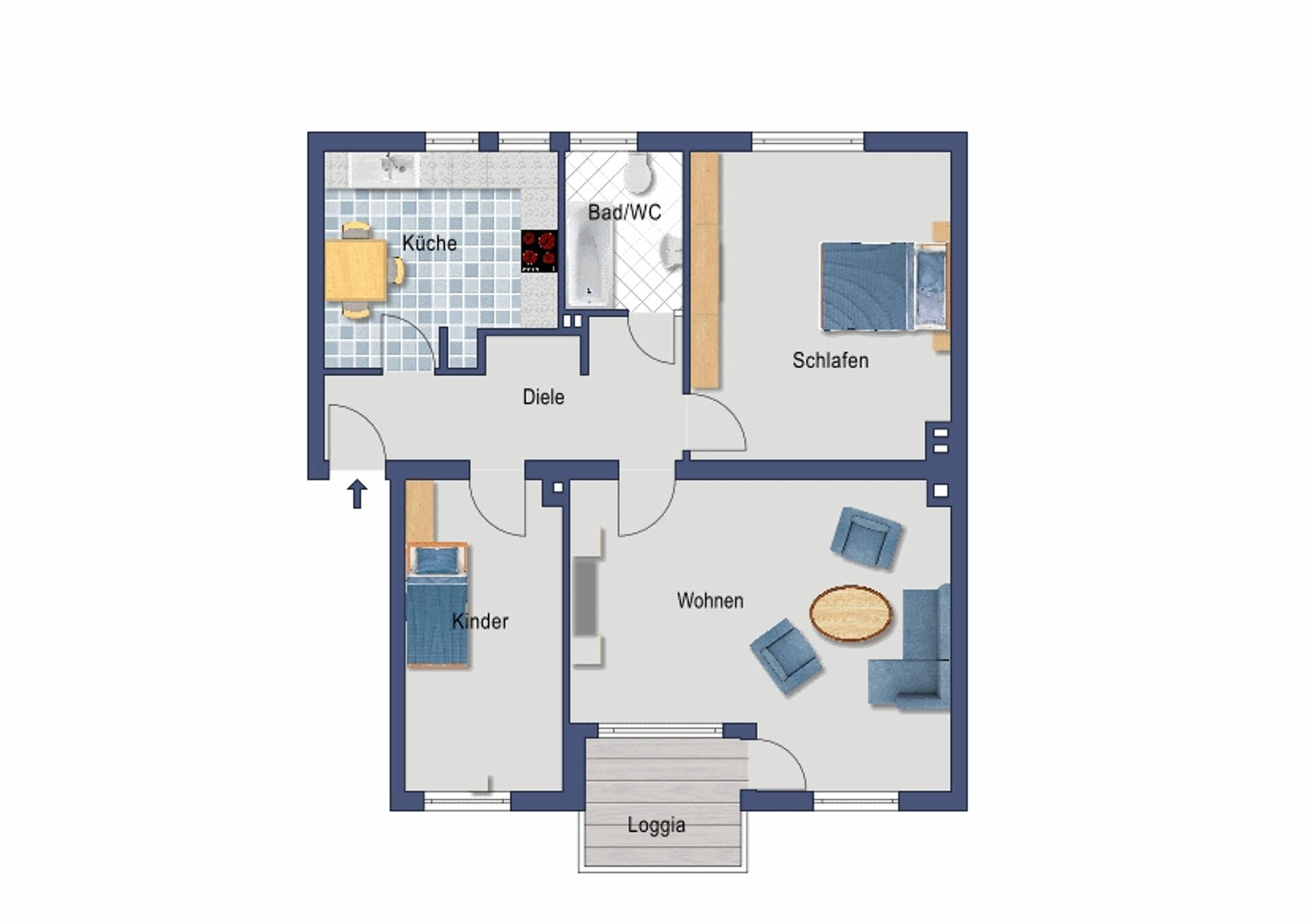 Etagenwohnung in 51149 Köln mit 77,19 m² kaufen