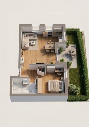 Moderne QNG 2-ZI EG Neubauwohnung mit Garten - hohe Steuervorteile & KfW Finanzierung ab 1.60% p.a – 57392 Schmallenberg – Vorschaubild 4