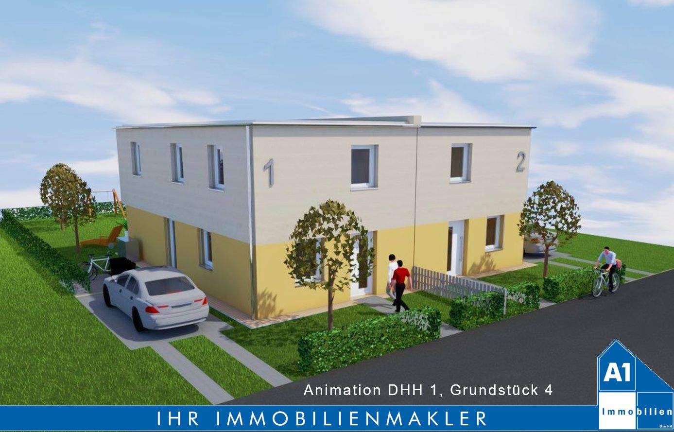 Jetzt im Heideviertel realisierbar: Neubau-Doppelhaushälfte mit Grundstück und Außenanlagen - Wohnen im Grünen in Nietleben (Grdst. 4, DHH 1) – Halle (Saale) – Bild 1 von 9