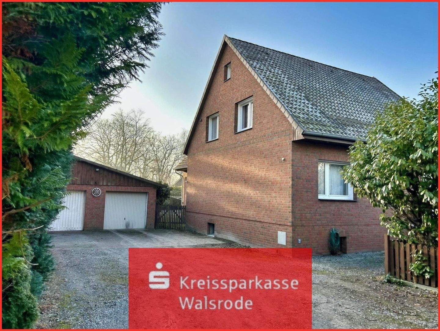 Zweifamilienwohnhaus (Bj.ca. 1998 und ca.1964) mit 2 Garagen und Teilkeller in Essel – Essel – Bild 1 von 9